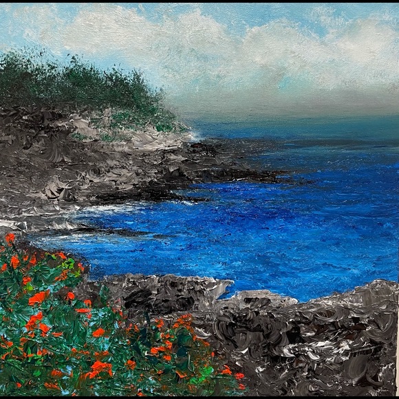 Other - ORIGINAL ACRYLIC OCEAN PAINTING